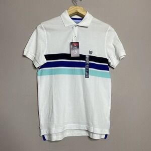 Chaps White‎ Jersey Polo Shirt Men's Size S